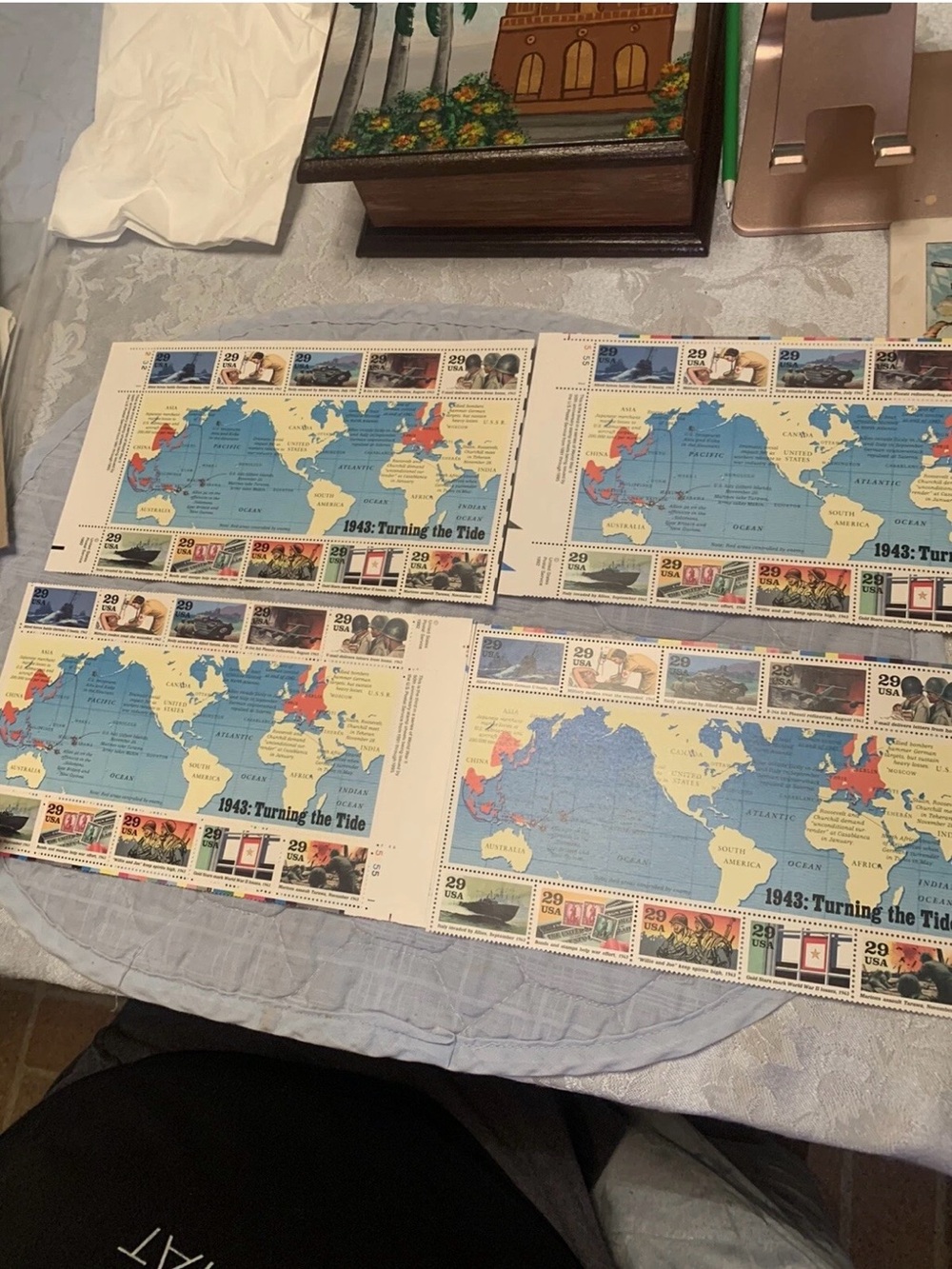 5 Vintage Stamp Sheets 29 Cents From 1992
